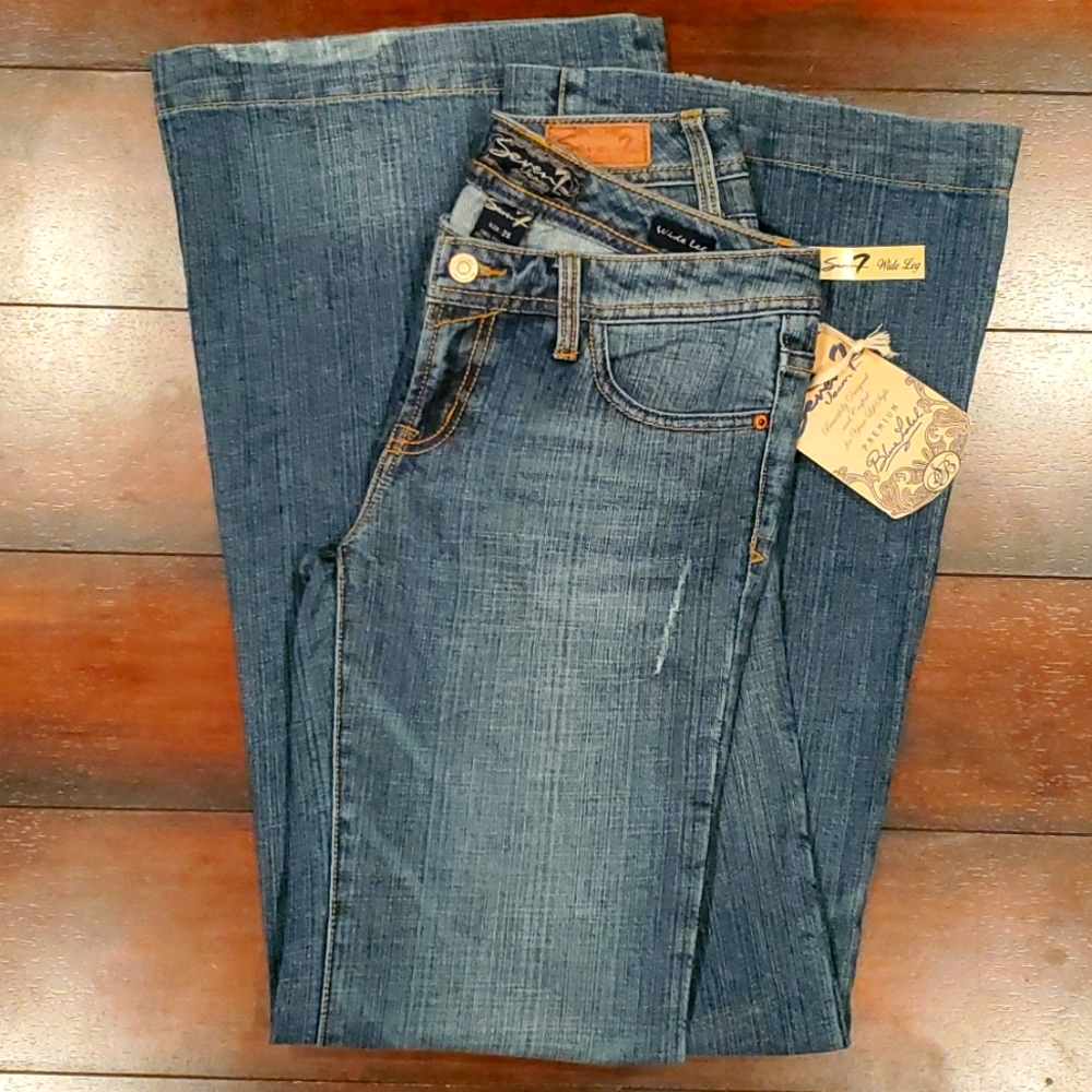 Women's NWT 'Seven7' Jeans sz 28x34 wide leg